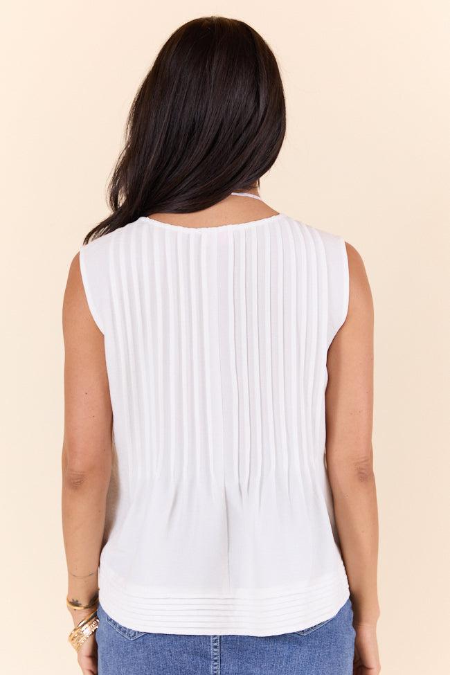 Perfect Promises Ivory Woven Top FINAL SALE Product Image
