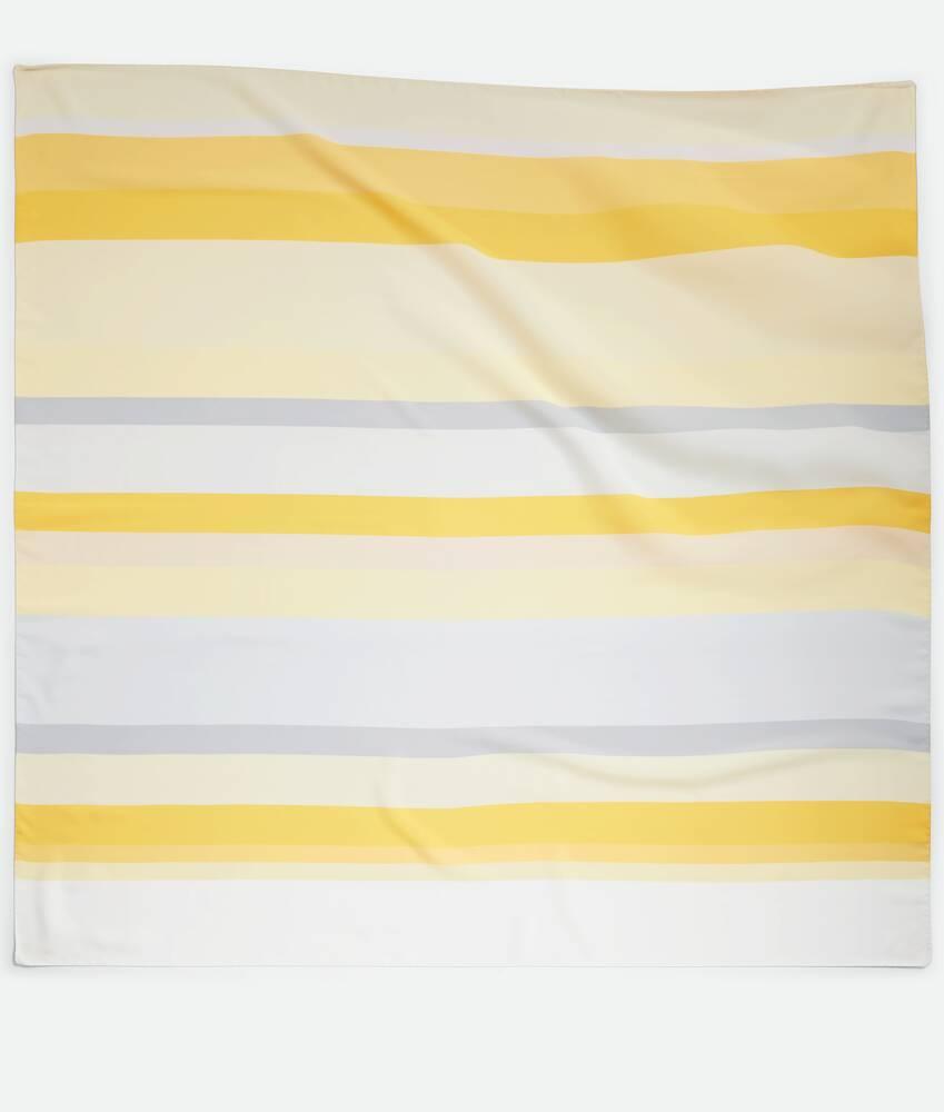 Women's Silk Twill Striped Foulard in Yellow multicolor Product Image