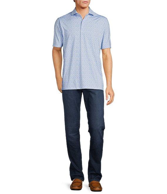 Hart Schaffner Marx Luxury Performance Short Sleeve Floral Polo Shirt Product Image