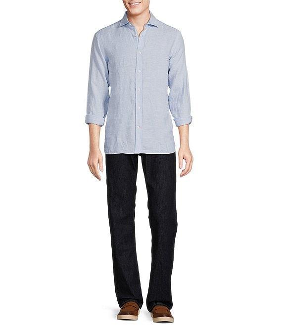 Cremieux Blue Label Linen Solid Long Sleeve Woven Shirt Product Image