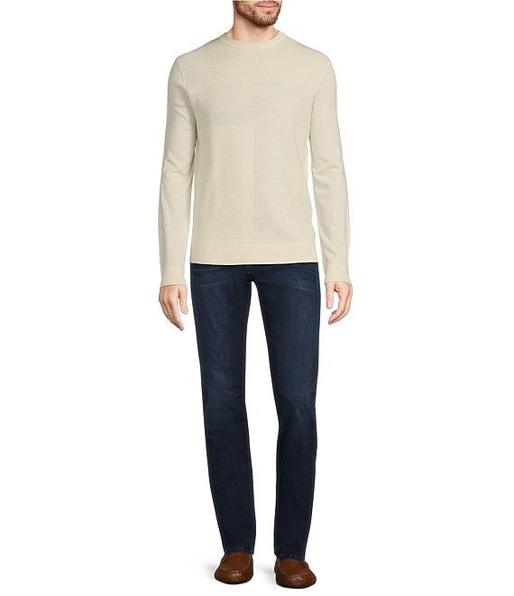 Murano Solid Performance Textured Crew Neck Sweater Product Image