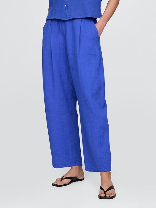Cotton Gauze Easy Barrel Pants Product Image