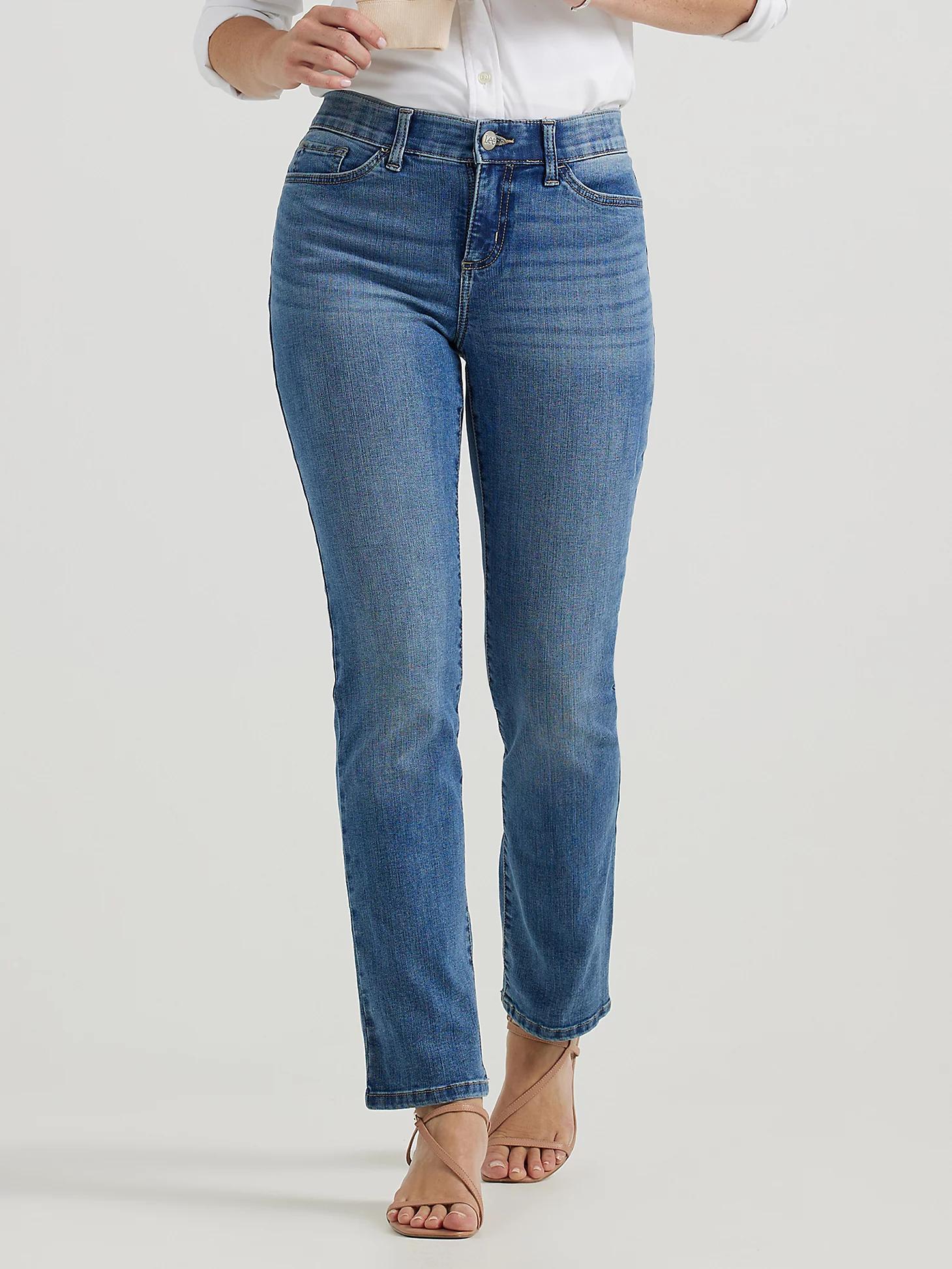 Women's Ultra Lux Comfort with Flex Motion Straight Jean (Petite) | Women's Jeans | Lee® Product Image