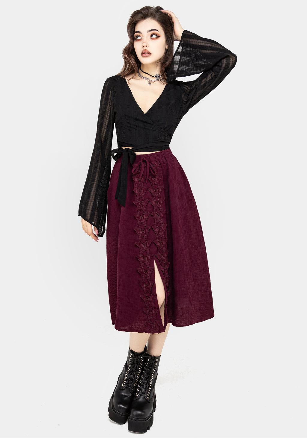 Psyche Textured Midi Skirt Product Image