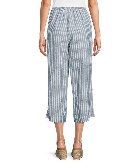 Bryn Walker Stripe Linen Flat Front Straight Leg Coordinating Pants Product Image