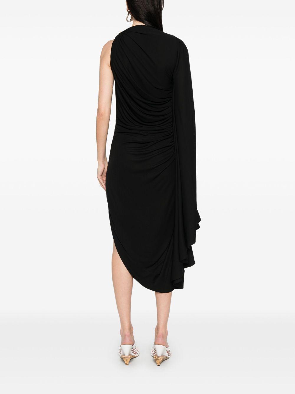 BOTTEGA VENETA Draped Dress In Black Product Image
