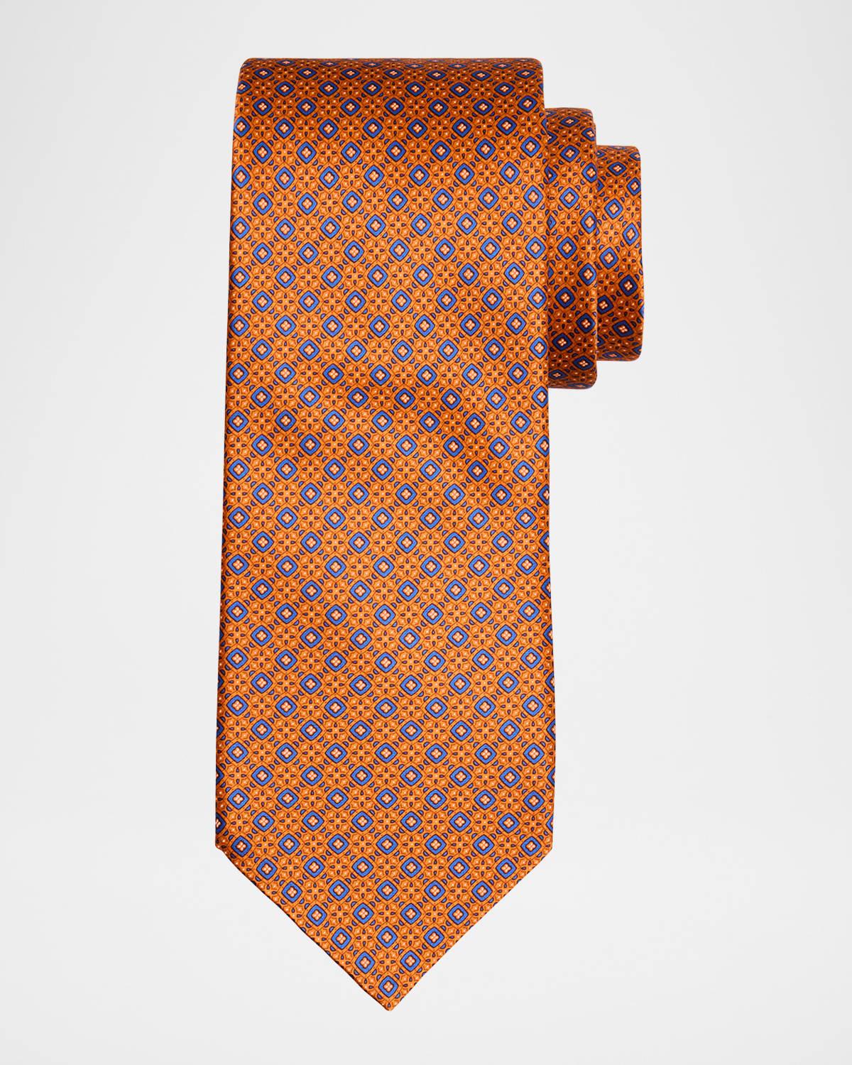 Mens Geometric Silk Tie Product Image