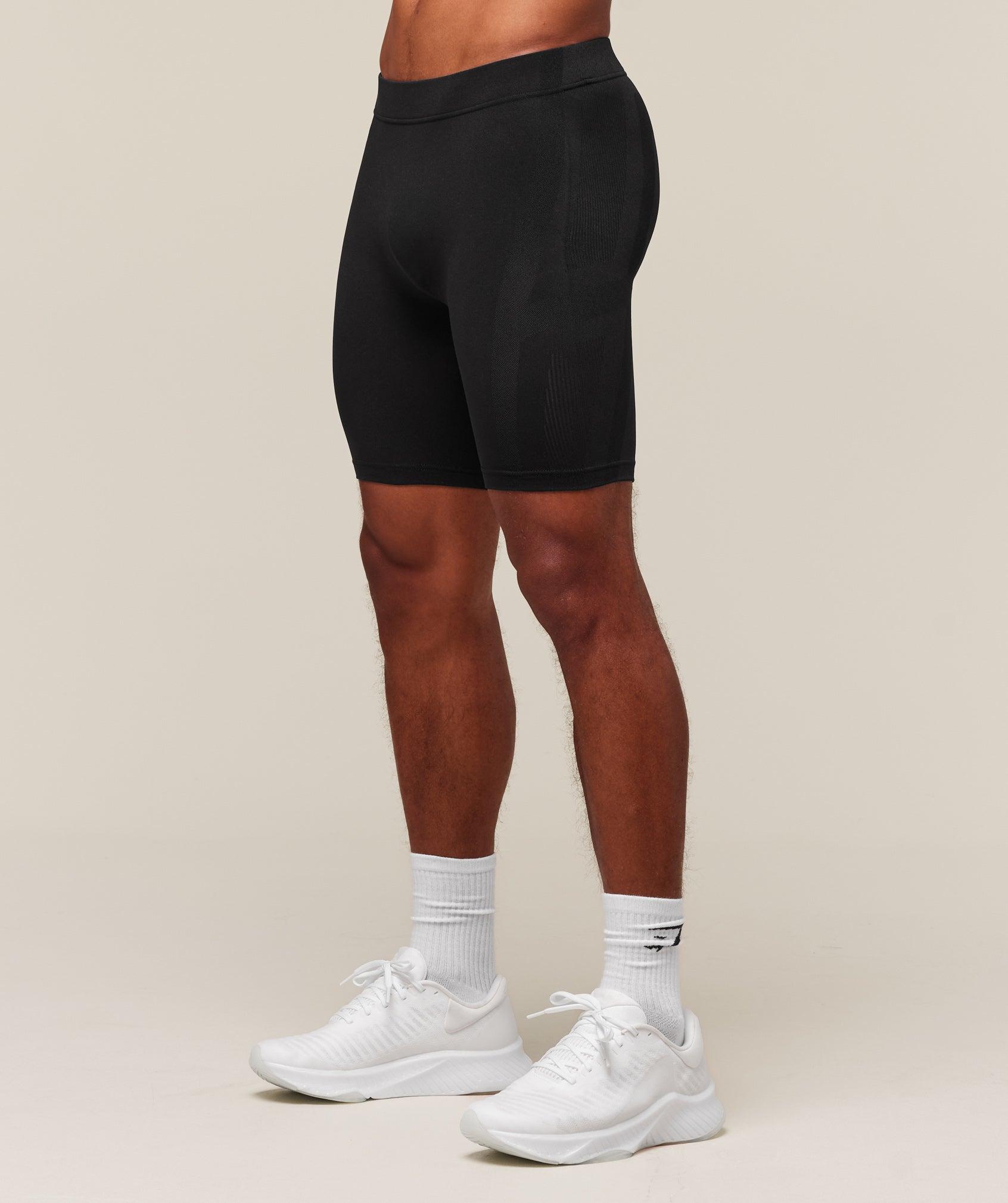 Gymshark everywear Warp Knit Half Tight - Black Male Product Image