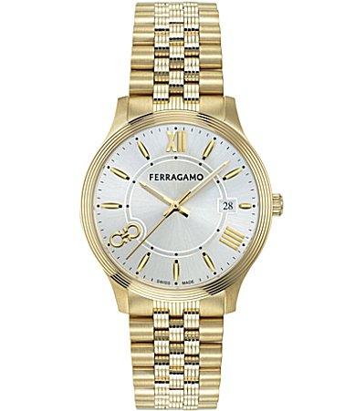 Mens Ferragamo Duo Goldtone Stainless Steel Bracelet Watch/40MM Product Image