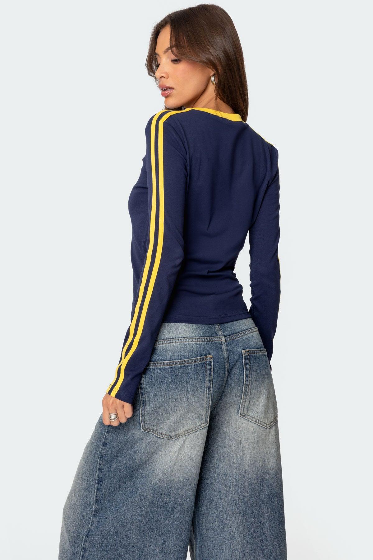 Brasil Embroidered Long Sleeve T Shirt Product Image