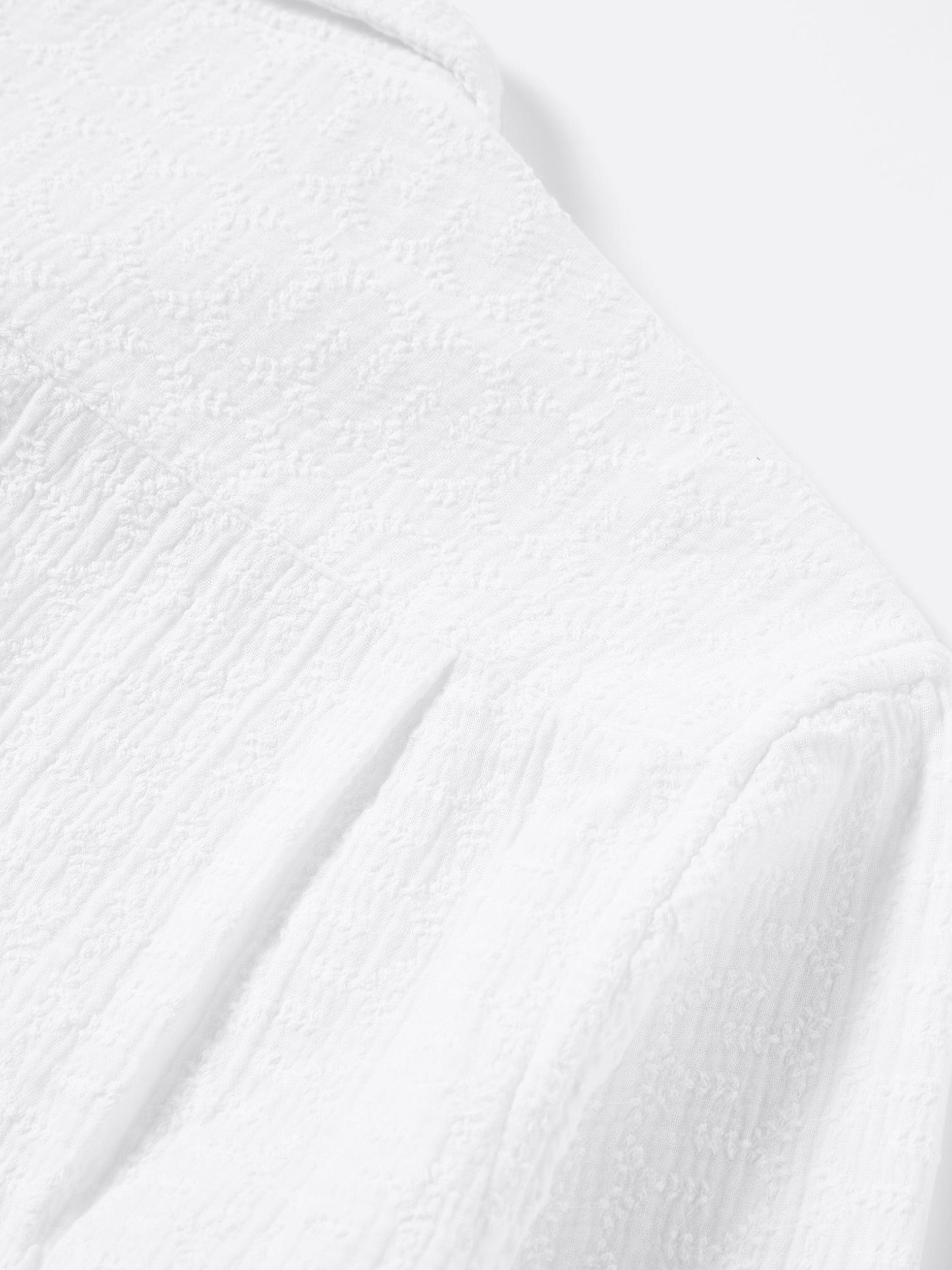 Universal Works Square Pocket Shirt in White Bobble Cotton Product Image
