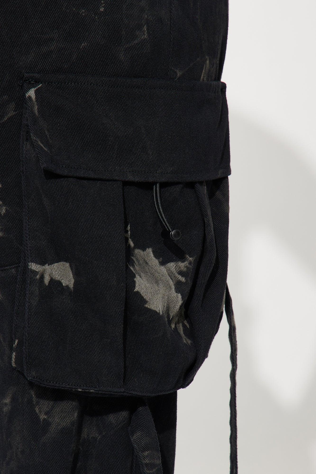Level You Up Mineral Wash Cargo Pant - Black/combo Product Image