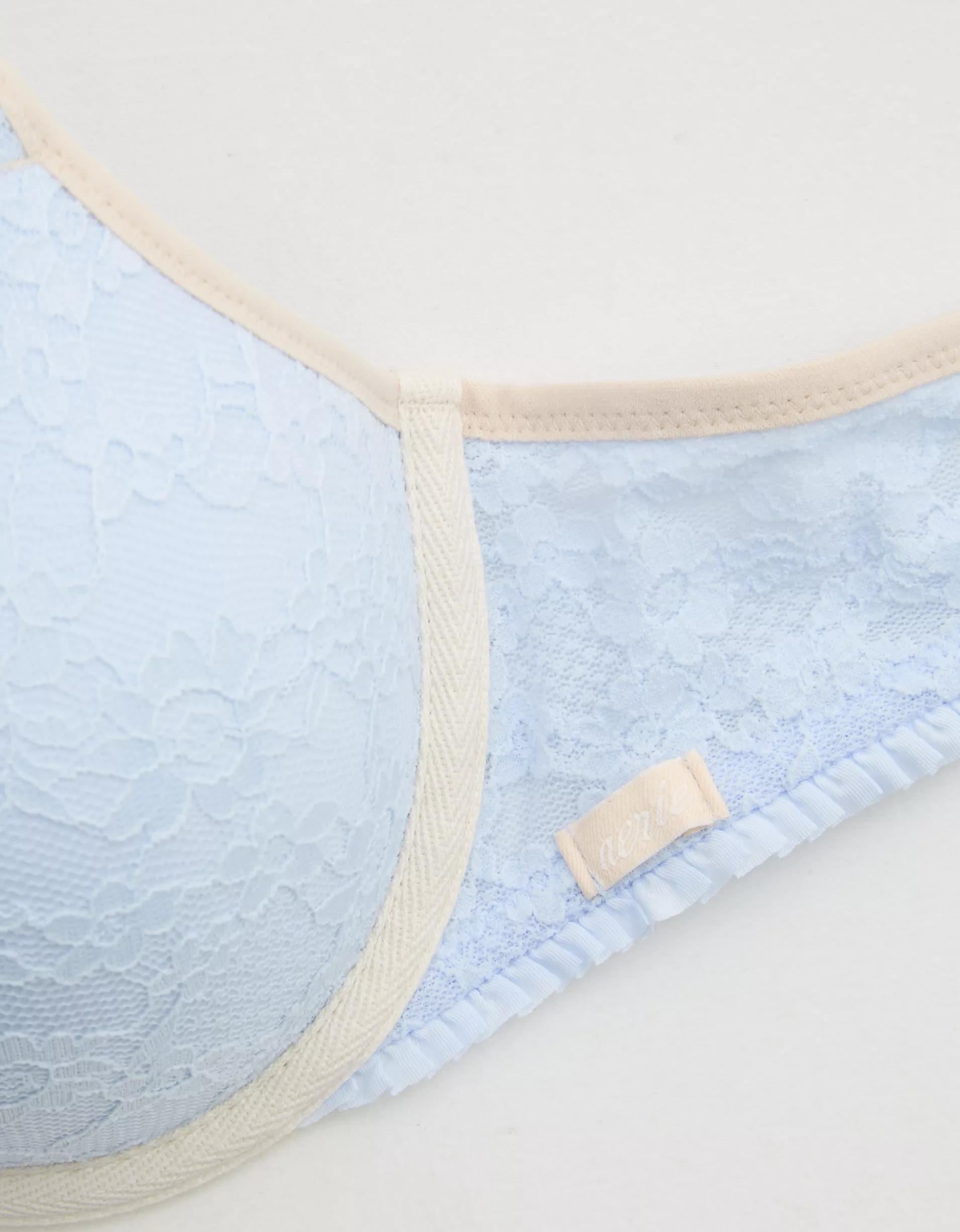 Show Off Vintage Lace Plunge Push Up Bra Product Image