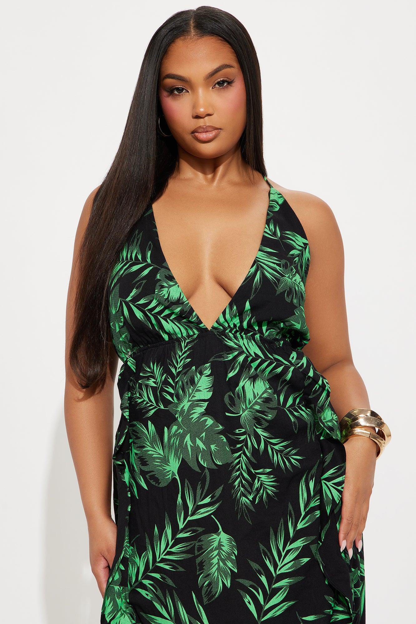 Tropic Beach Printed Maxi Dress - Black/combo Product Image