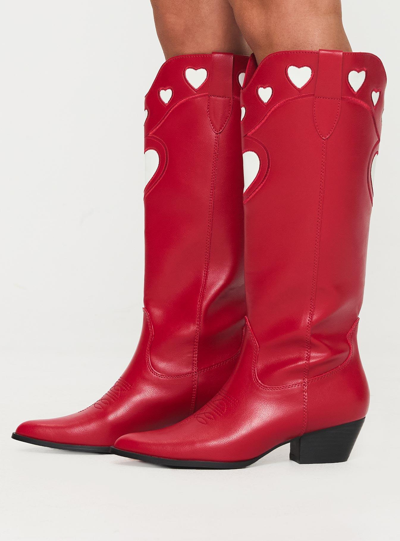 Billini Velma Cowboy Boots Scarlet Red Product Image