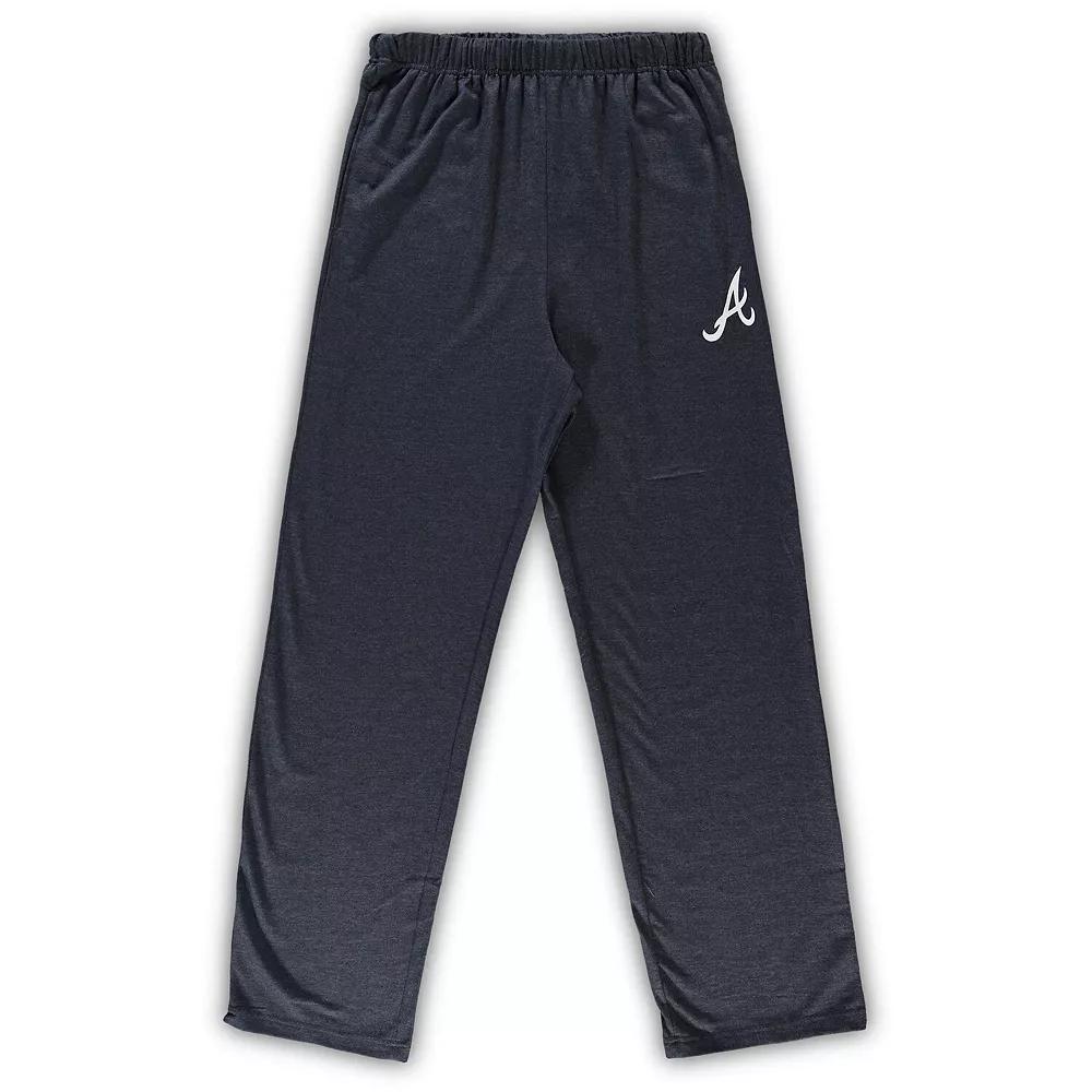 Men's Heathered Navy Atlanta Braves Big & Tall Pajama Pants,  Product Image