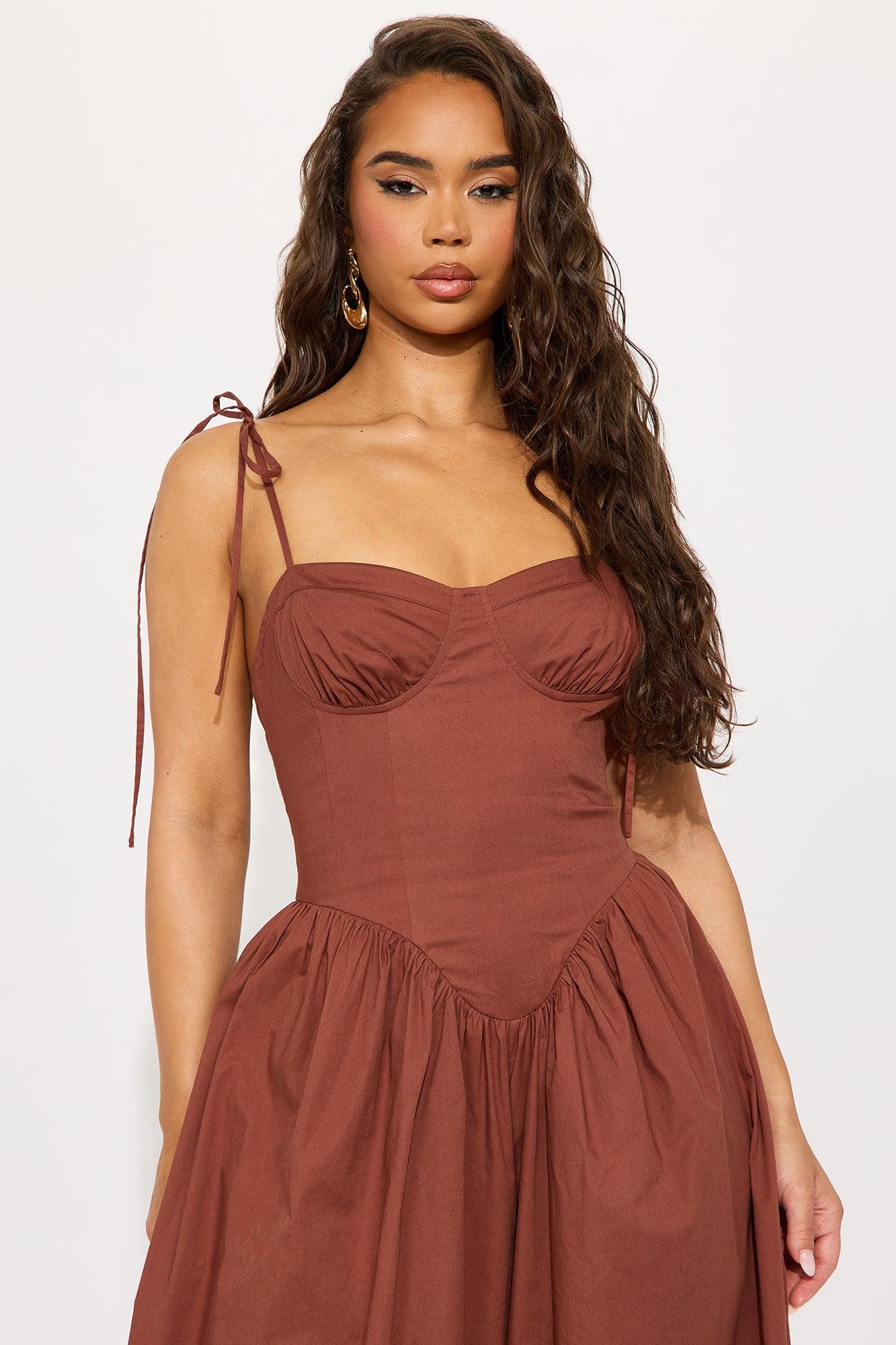 Lighter Than Air Poplin Jumpsuit - Chocolate Product Image