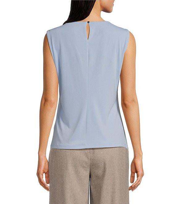 Calvin Klein Matte Jersey Pleat Neck Sleeveless Cami Product Image