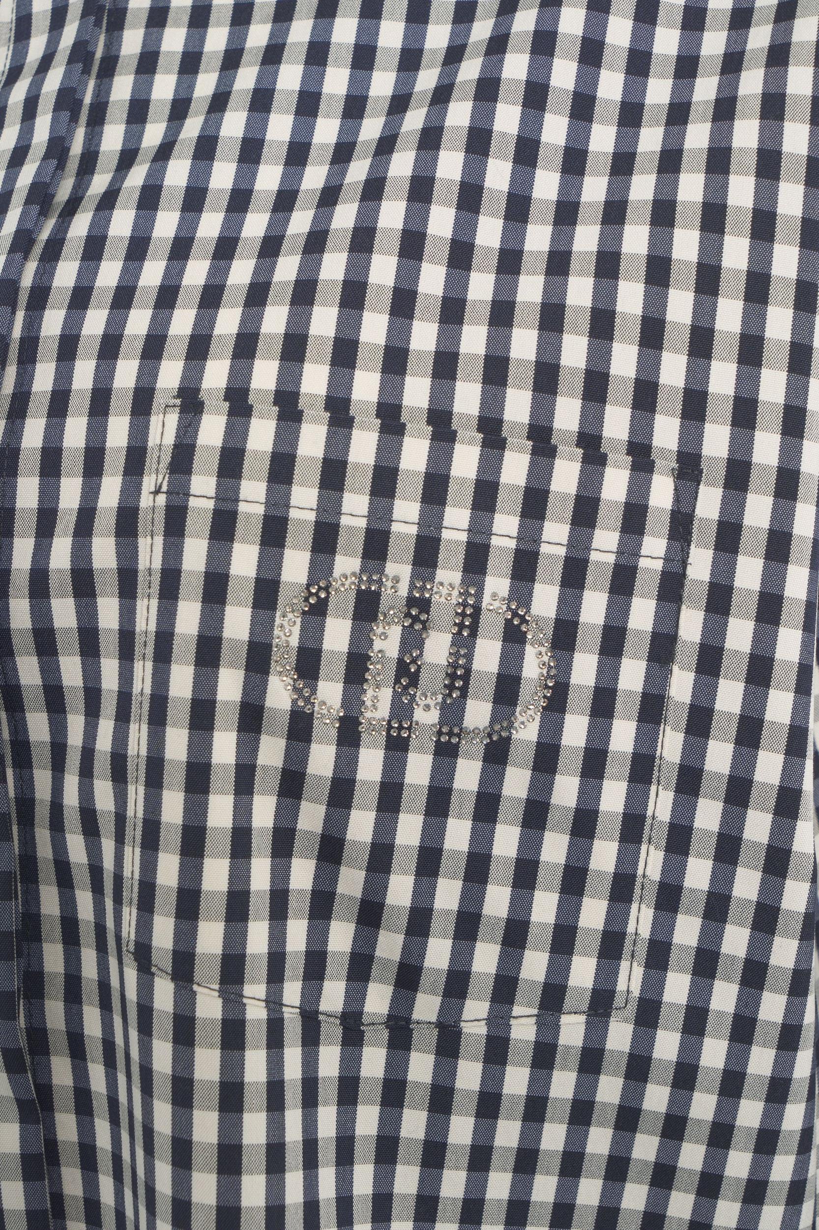 Cropped check blouse Product Image