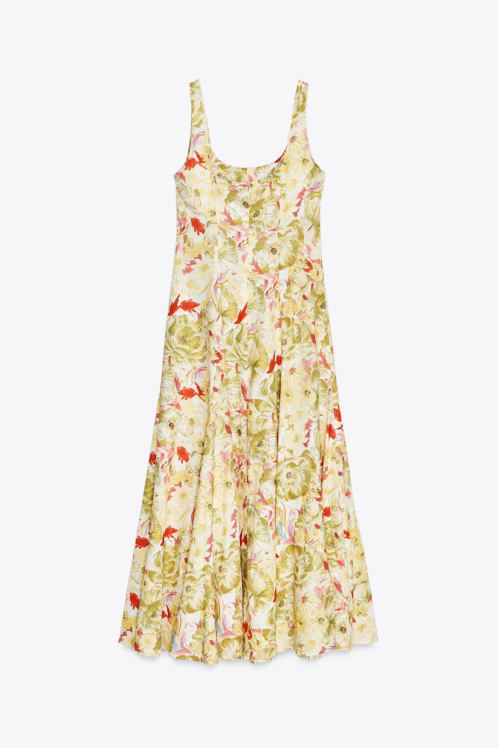 ZW COLLECTION LINEN PRINT DRESS Product Image