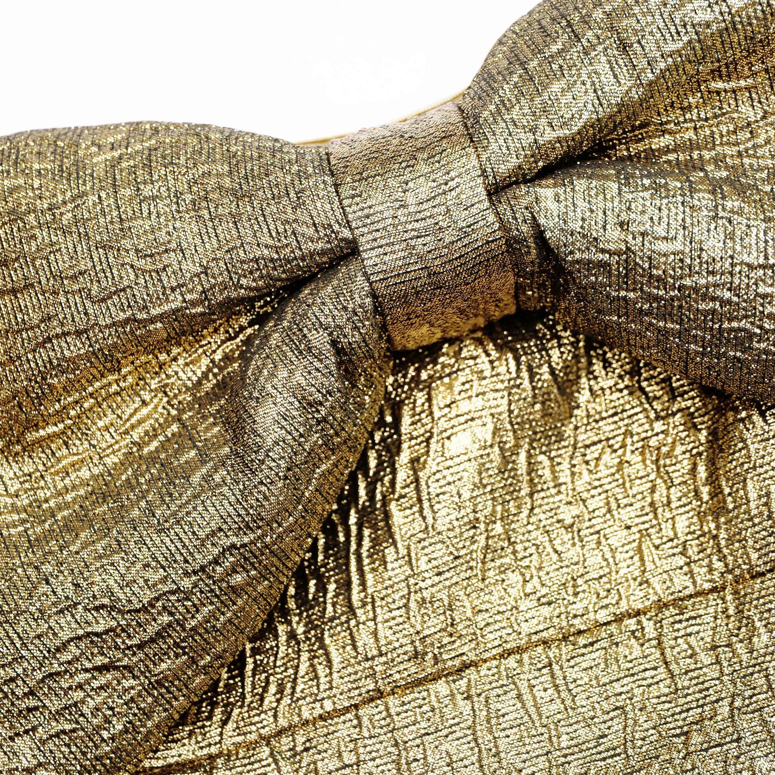 Gold Metallic Jacquard Mini Dress Product Image