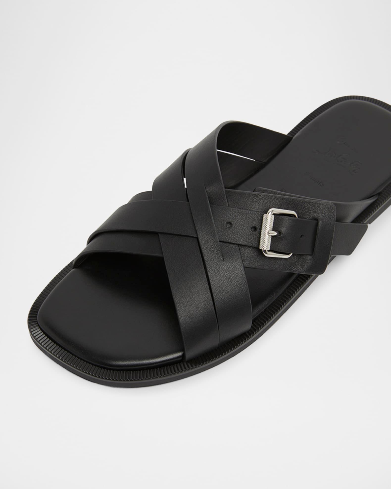 Men's Emircross Crisscross Leather Slide Sandals Product Image