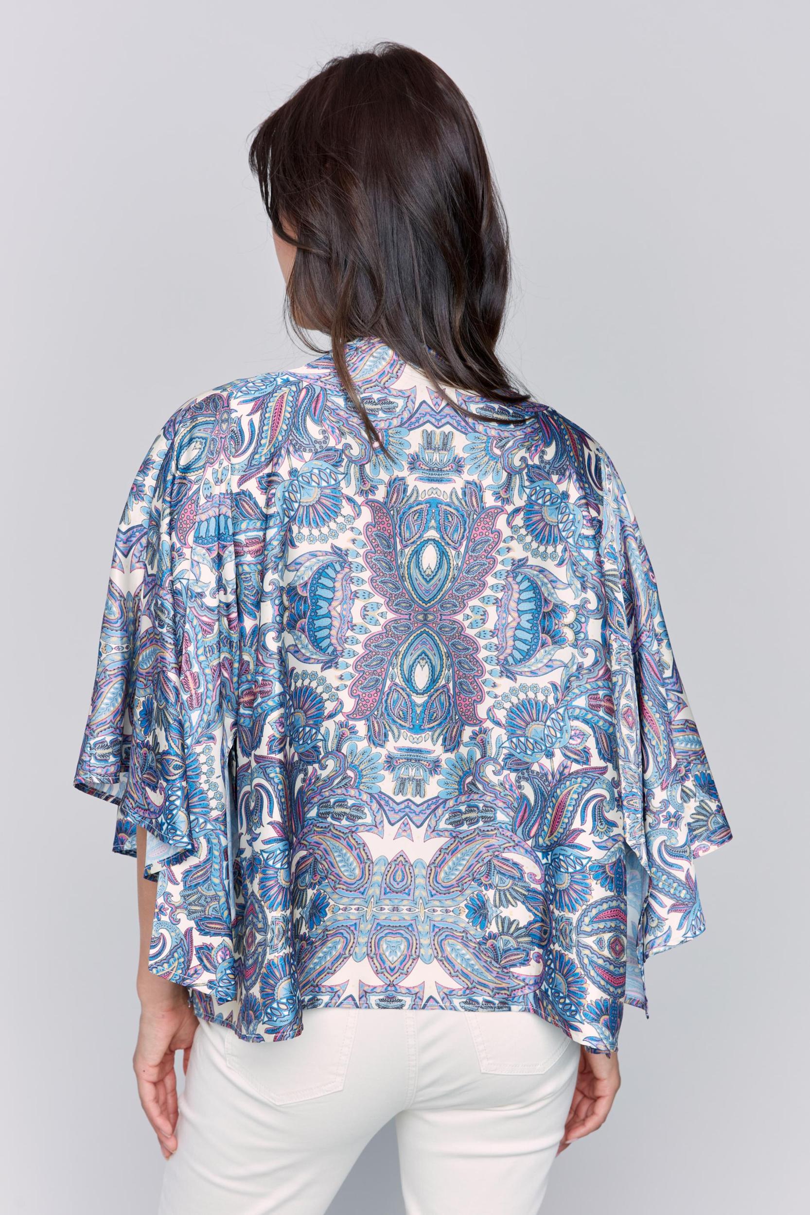 Printed Wide 3/4 Sleeves Kimono Product Image