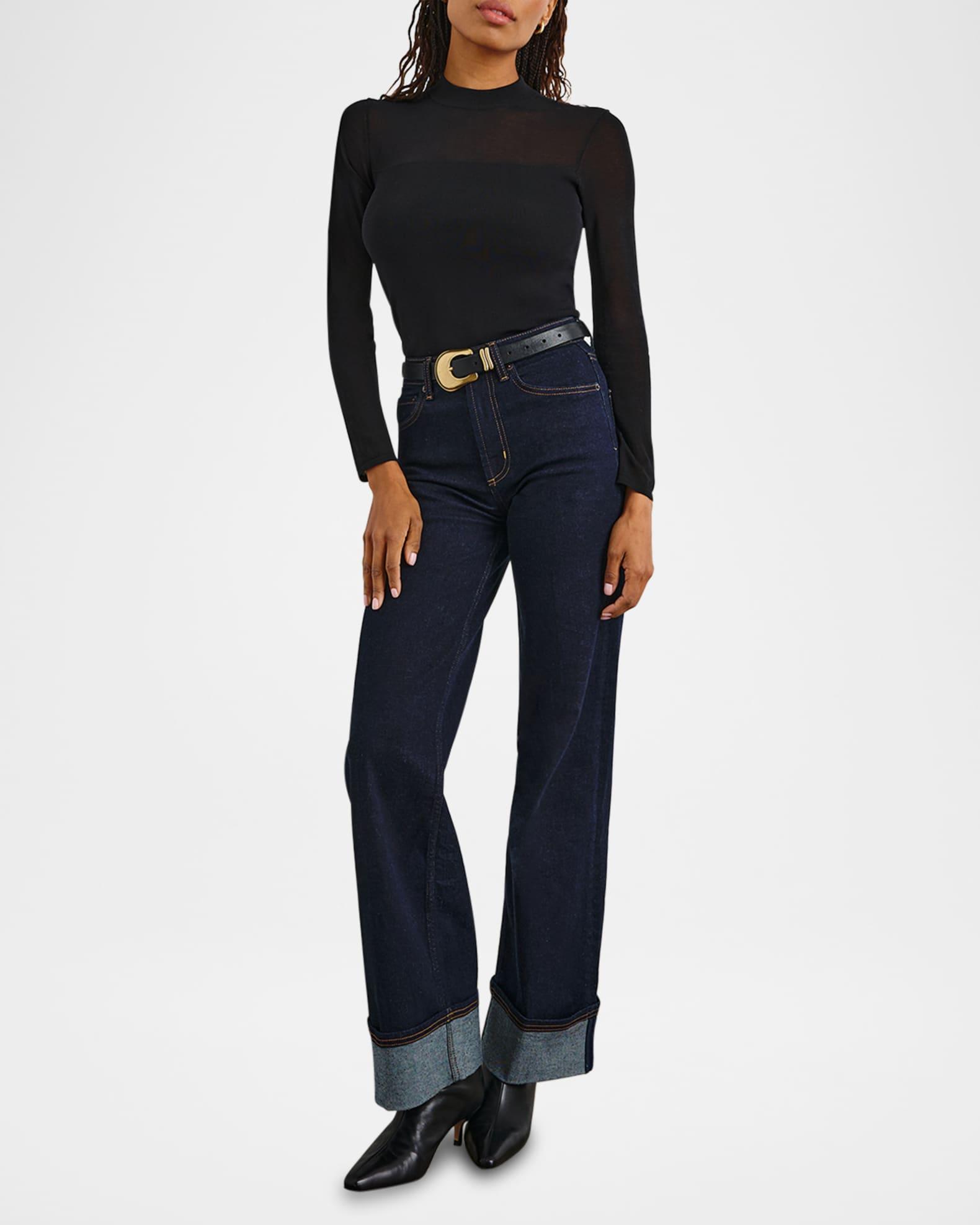 Winona Ribbed Mock-Neck Top Product Image