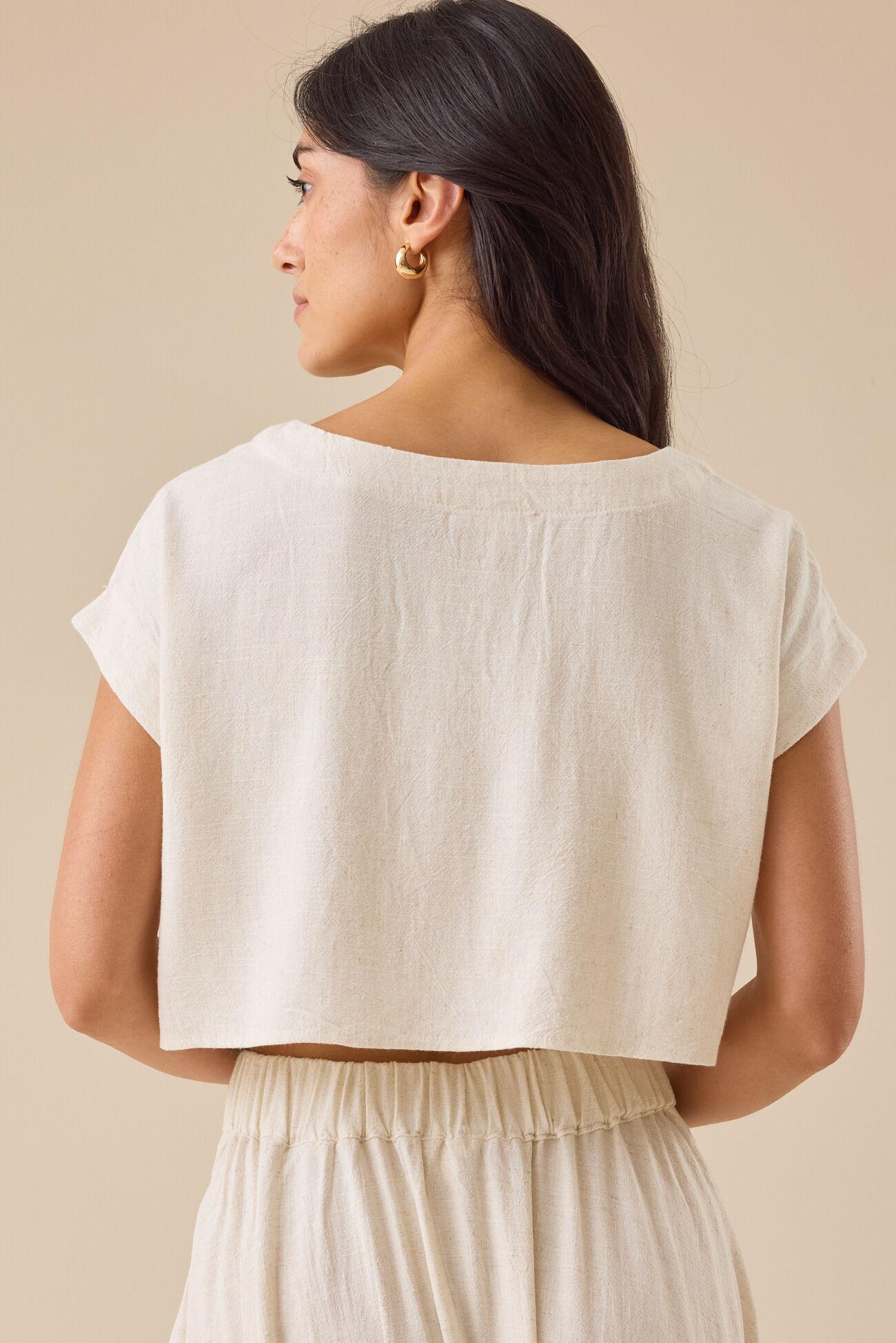 Jules Linen Crop Top Product Image