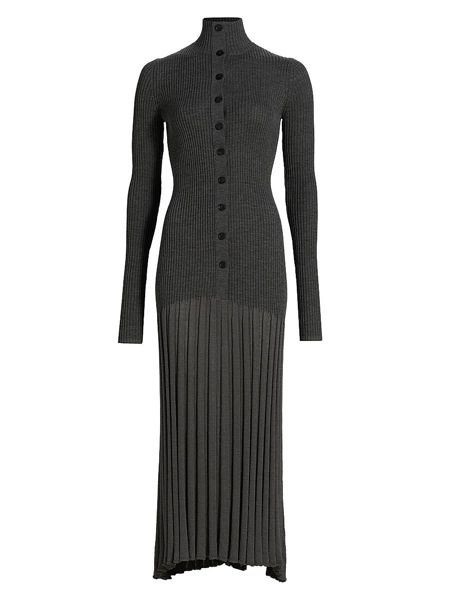 Womens Jada Ribbed Merino Maxi Dress Product Image