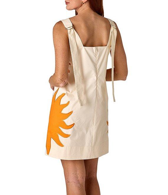 CROSBY by Mollie Burch Warren Sunburst Printed Square Neck Sleeveless Shift Dress Product Image