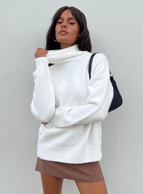 Oswin Turtleneck Sweater White Product Image