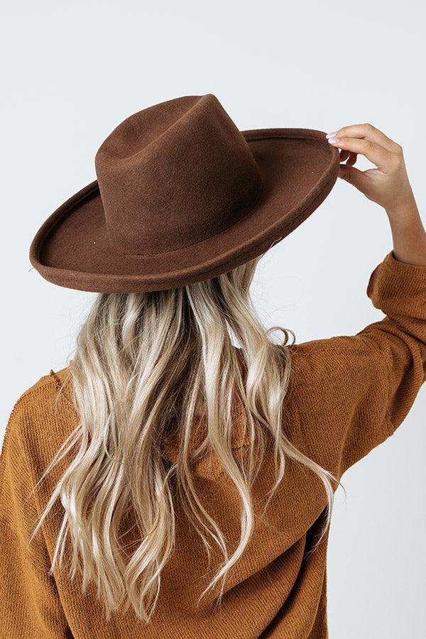 Chasing Wanderlust Wool Fedora In Mocha Product Image