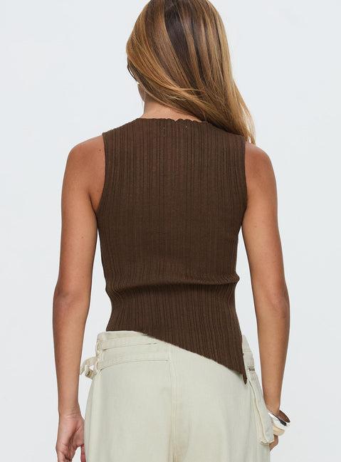 Realyze Cut Out Top Brown Product Image