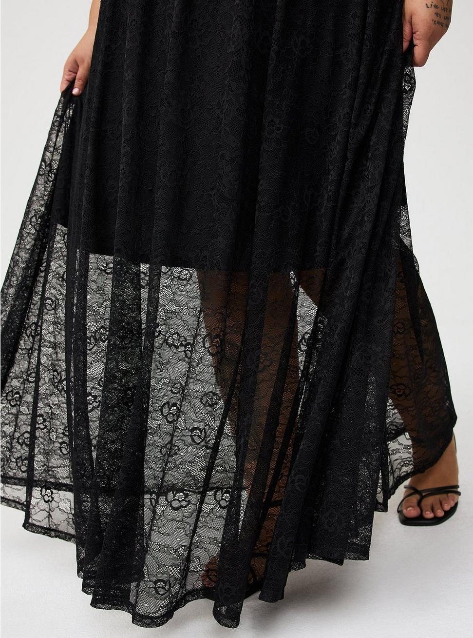 Lace Crop Top & Maxi Skirt Set Product Image