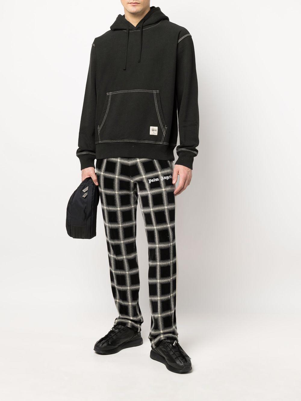 contrast-stitch cotton hoodie Product Image