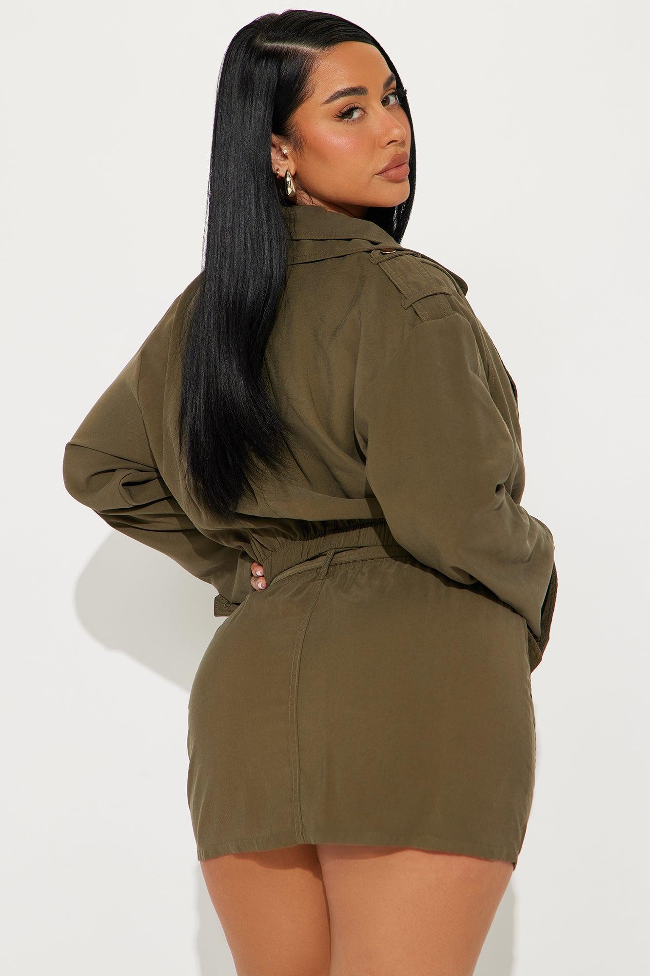 Safari Vibe Skirt Set - Olive Product Image