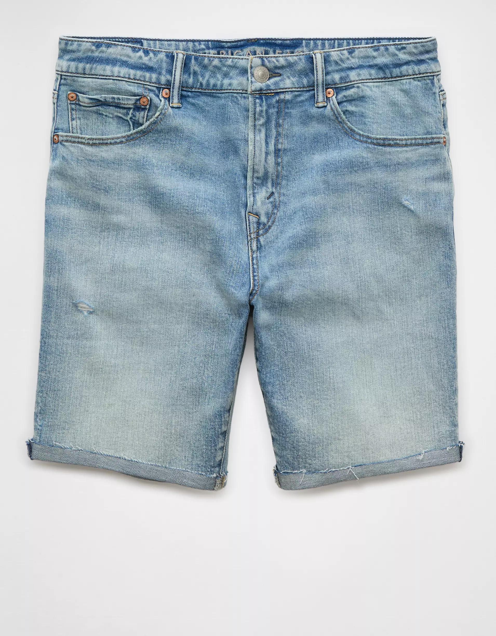 AE 9" AirFlex+ Distressed Denim Short Product Image