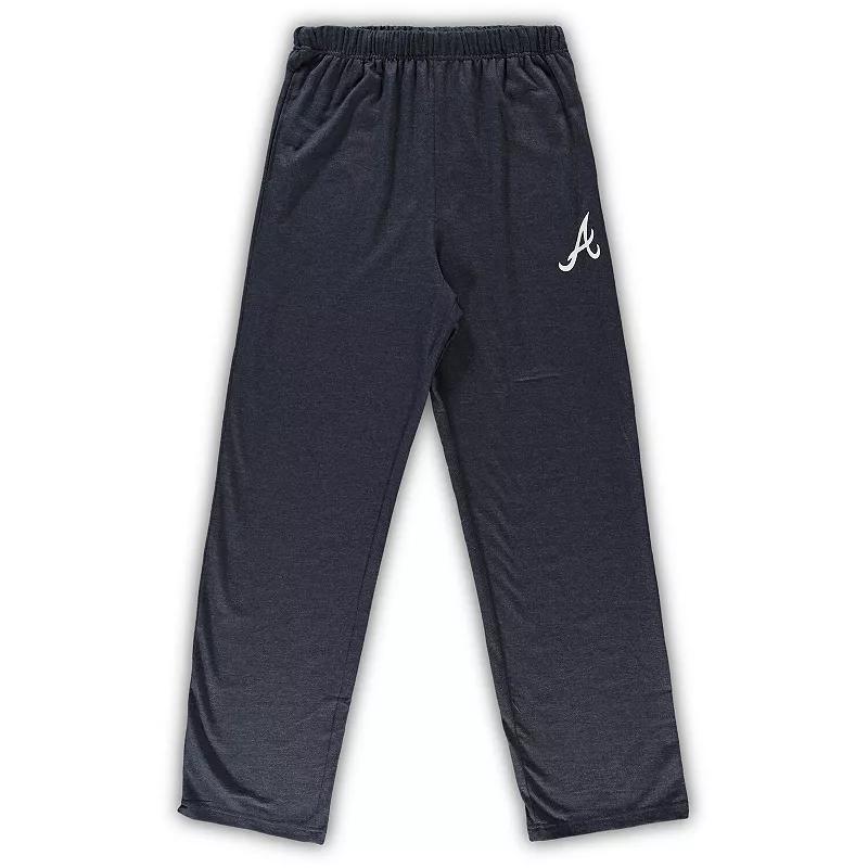 Men's Heathered Navy Atlanta Braves Big & Tall Pajama Pants,  Product Image
