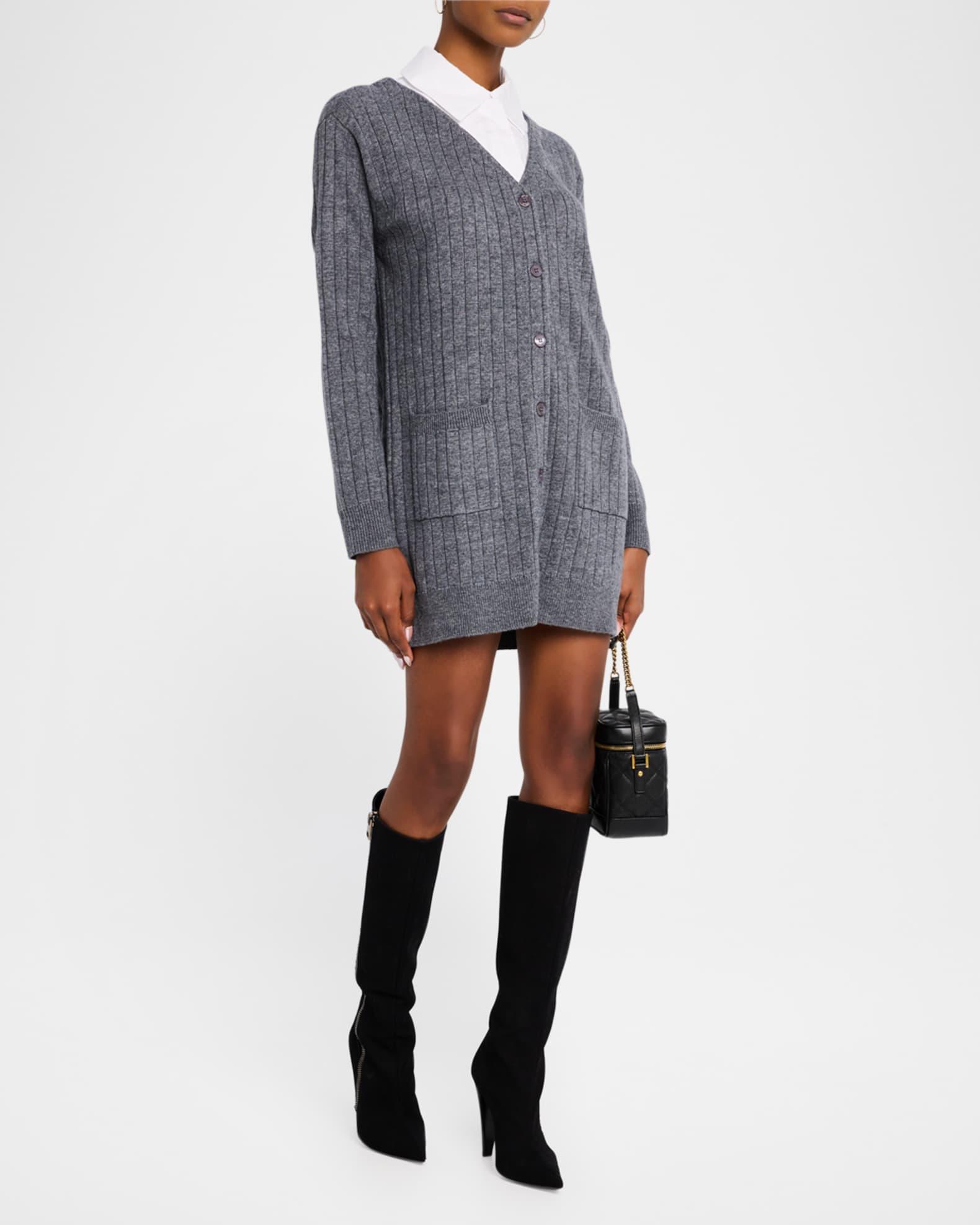 Wallis Mixed-Media Cardigan Dress Product Image