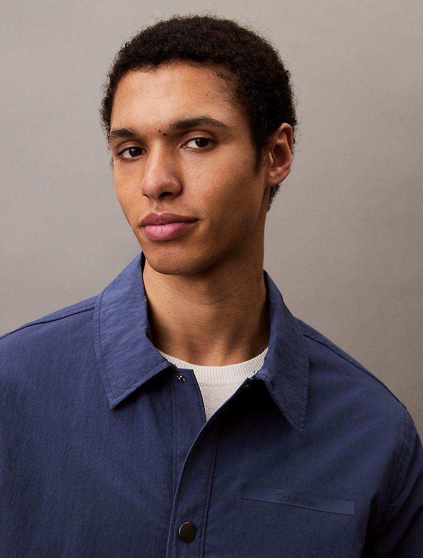 Nylon Blend Classic Shirt Jacket Product Image