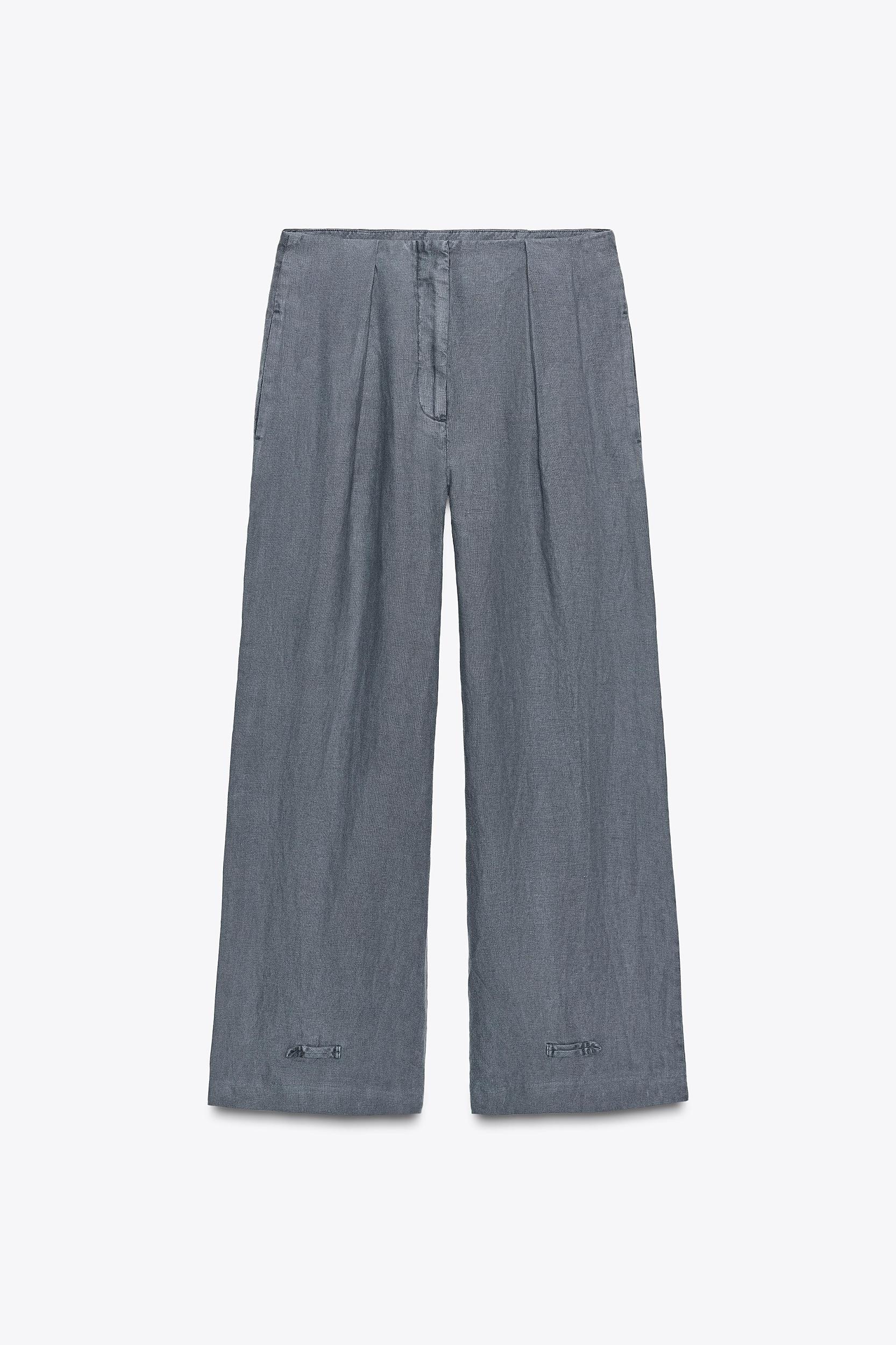 ZW COLLECTION PLEATED LINEN PANTS Product Image