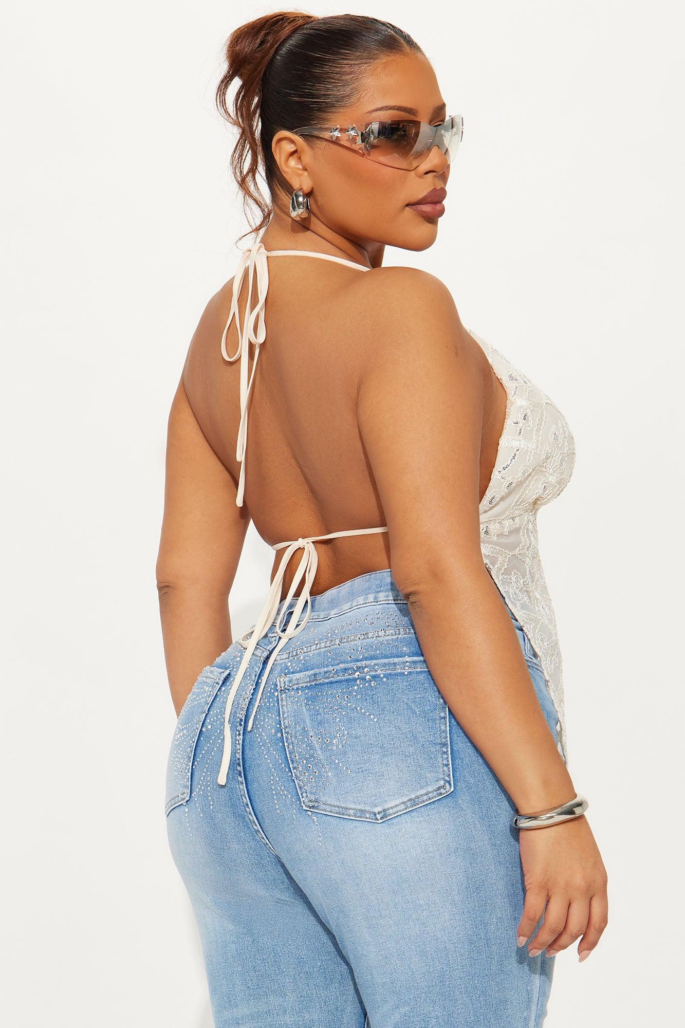 Taking Flight Butterfly Embellished Stretch Flare Jeans - Medium Wash Product Image