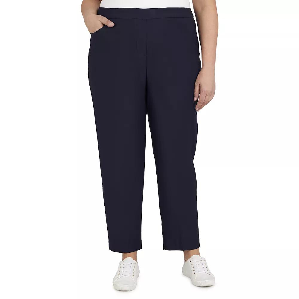 Plus Size Short Alfred Dunner Allure Pull On Ankle Pants, Womens Product Image