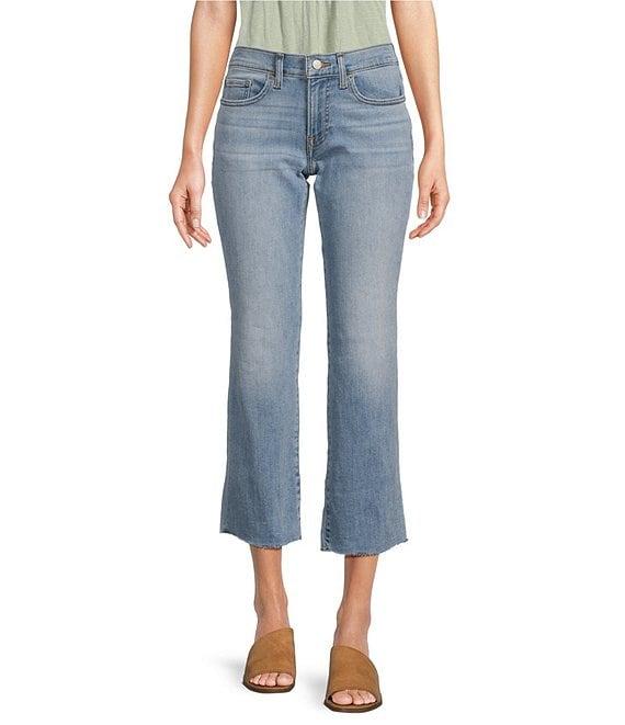 Lucky Brand Sweet Mid Rise Straight Raw Hem Kick Crop Jeans Product Image