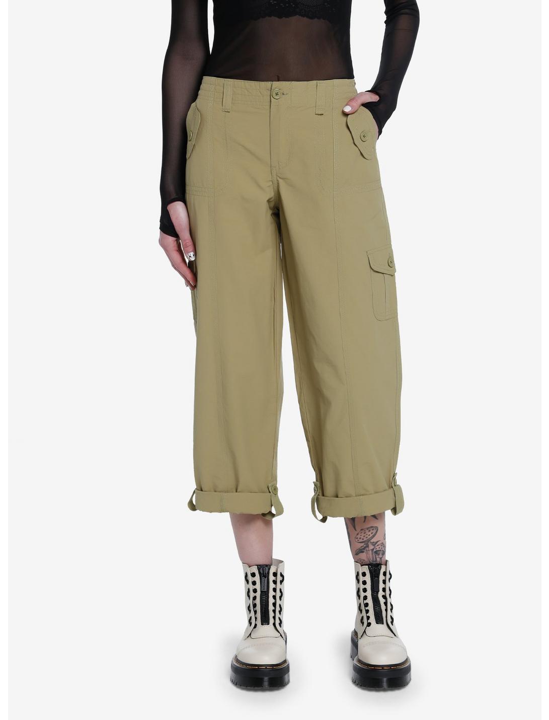 Olive Straight Leg Cargo Pants Product Image