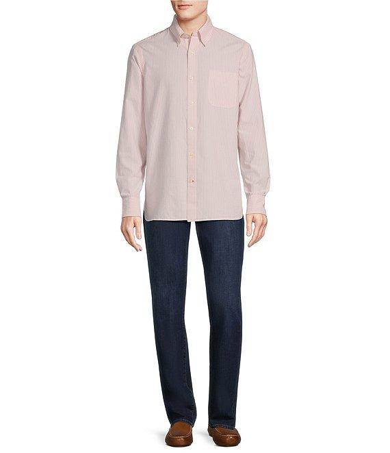 Cremieux Blue Label Classic Fit Vertical Stripe Oxford Long Sleeve Woven Shirt Product Image