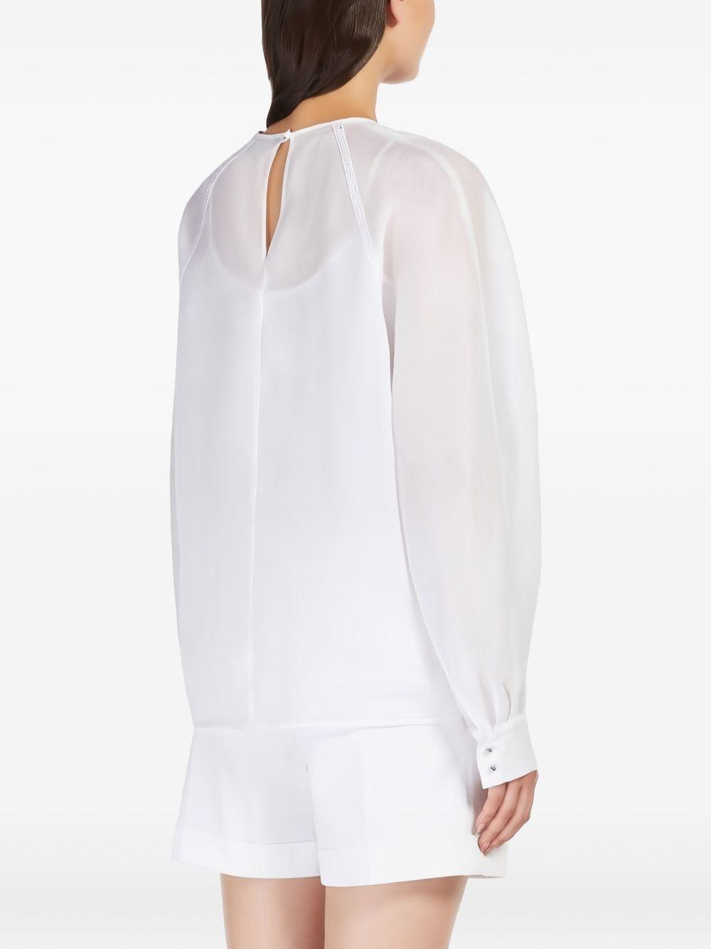 long-sleeved sheer blouse Product Image