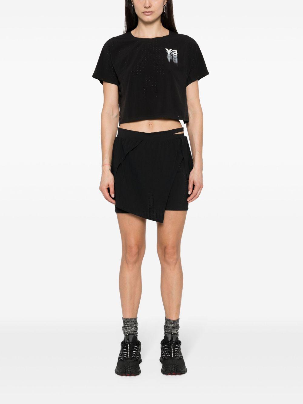 logo-printed mesh skort Product Image