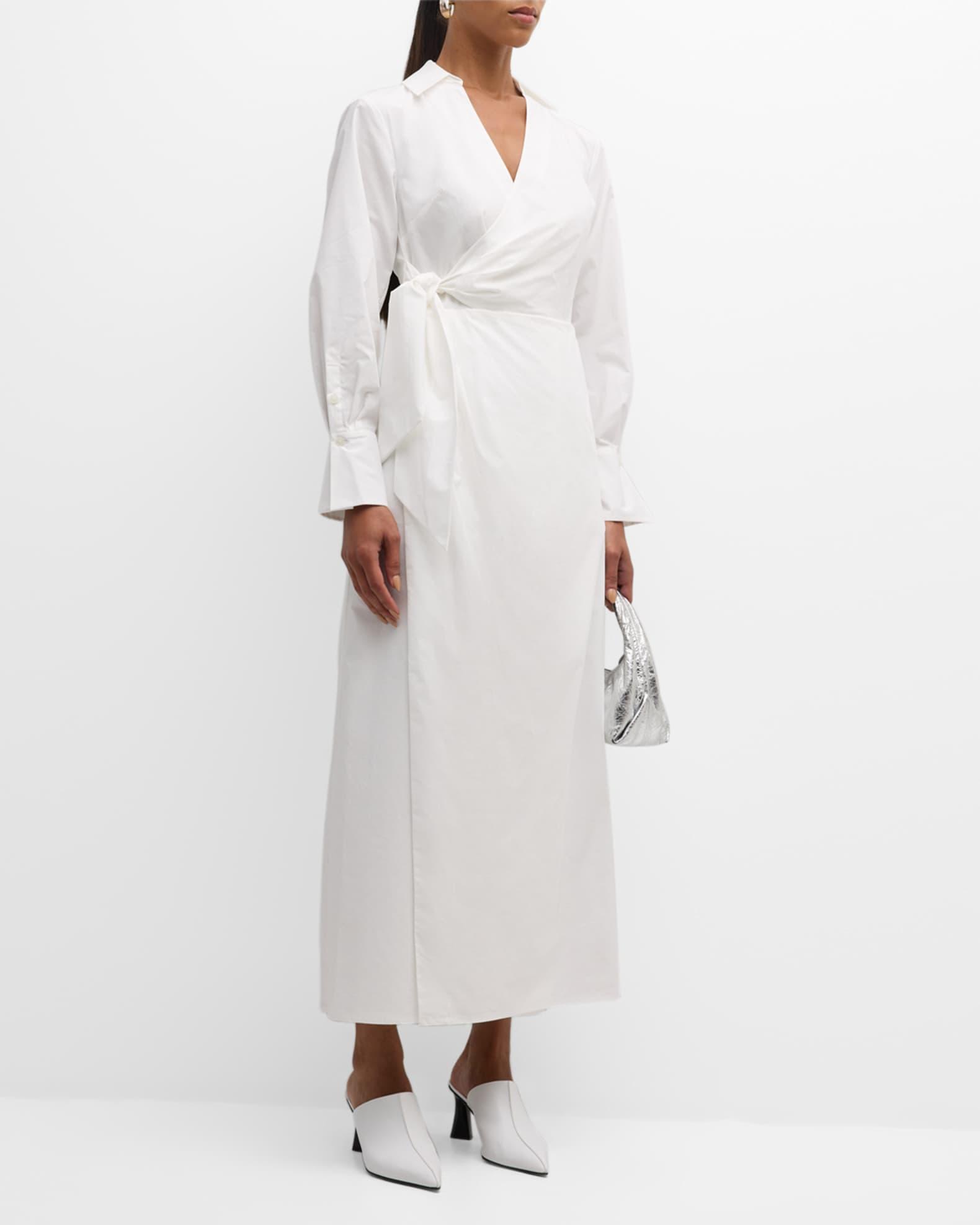 Briar Draped Midi Wrap Dress Product Image